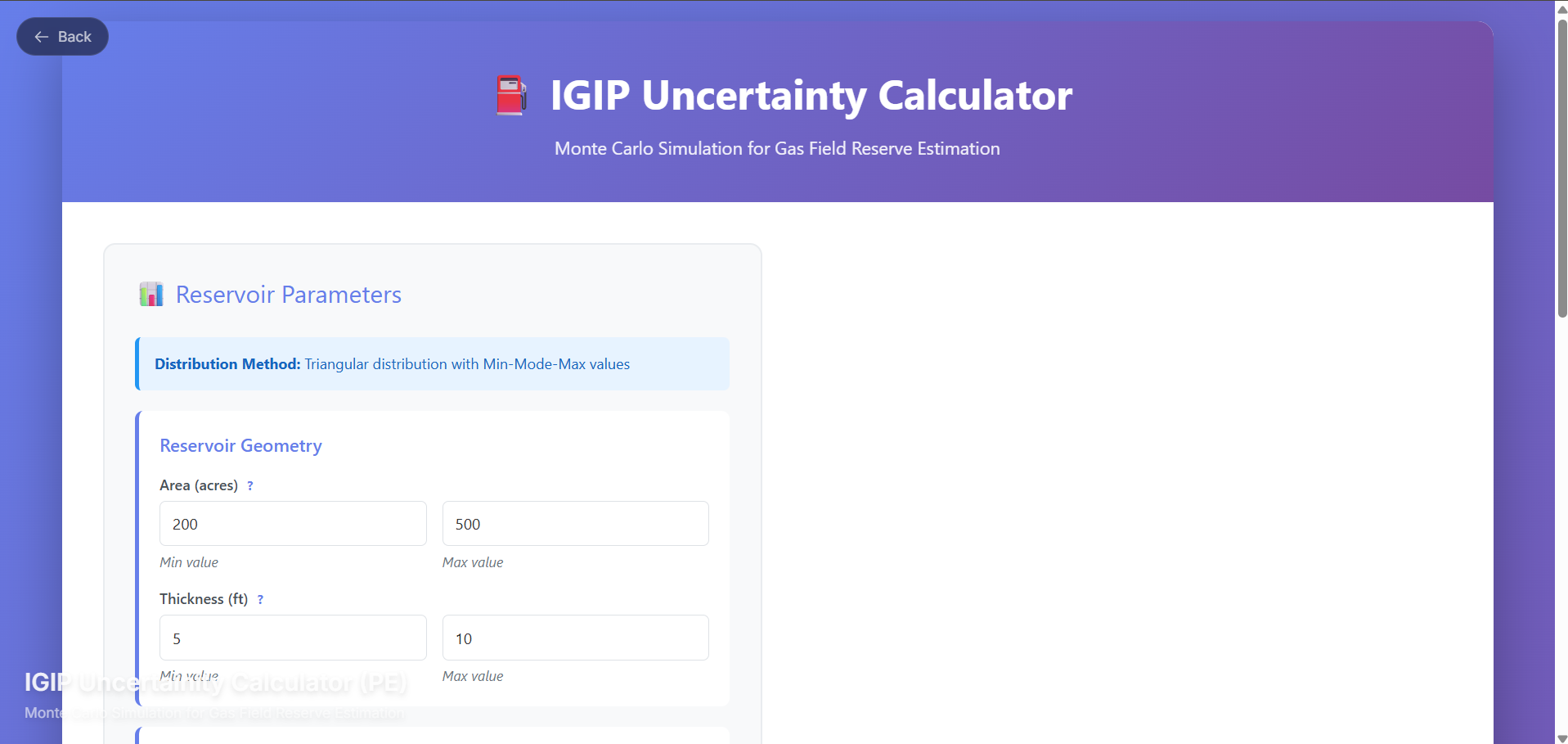 The IGIP uncertainty calculator.