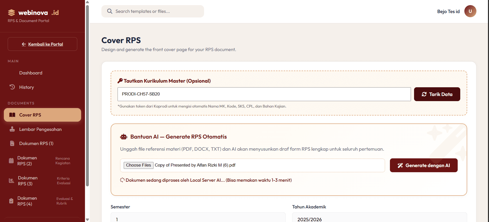 The RPS generator with the built-in AI writer.